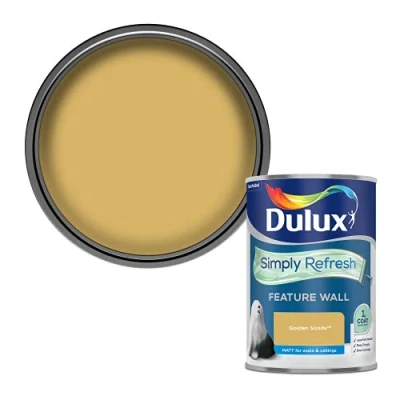 Image of Dulux Simply Refresh Feature Wall Matt Emulsion Paint Golden Sands 1.25L, 5569247
