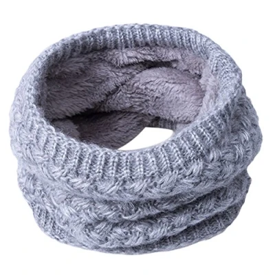 Image of Bluelans® Men Women Winter Thick Knitted Snood Scarf Cosy Woollen Loop Infinity Neck Warmer,9 Colors (Grey)
