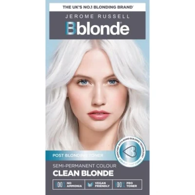 Image of Jerome Russell Bblonde Clean Blonde Post Blonding Toner Semi Permanent Hair Dye Kit for Pre Lightened &amp; with Brazil Nut Oil, No Ammonia Vegan