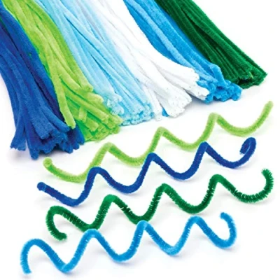 Image of Baker Ross AW362 Ocean Pipe Cleaners (Pack of 120), Asst Colours