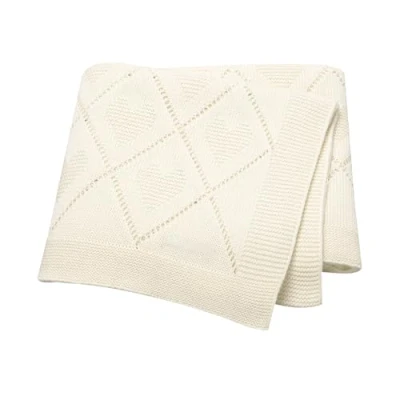 Image of Hadetoto Baby Blanket 100% Cotton Cellular Ivory