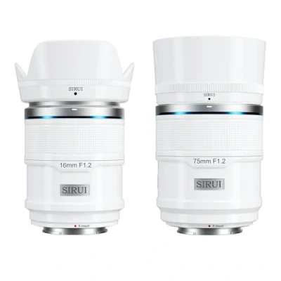 Image of SIRUI Sniper 16mm 75mm Autofocus Lens Set, F1.2 Wide Angle APS C Camera for A5 A6 A7 FX A9 ZV E Series (E Mount, White)