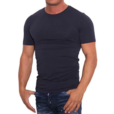 Image of Jack and Jones Men&#039;s Basic O Neck Short Sleeve T Shirt, Navy Blue 001, Small