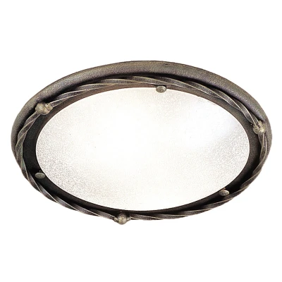 Image of Pembroke 1 Light Flush Ceiling Black, Gold, E27