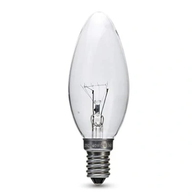 Image of 10x 18W = 25W Candle SES E14 Small Screw Cap Long Life Clear Halogen Light Bulb