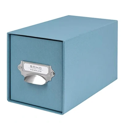 Image of S.O.H.O. 1327452150 Denim CD Box With Handle And Index Holder