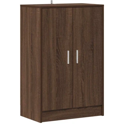 Image of vidaXL Shoe Cabinet Brown Oak 60x35x92 cm Engineered Wood