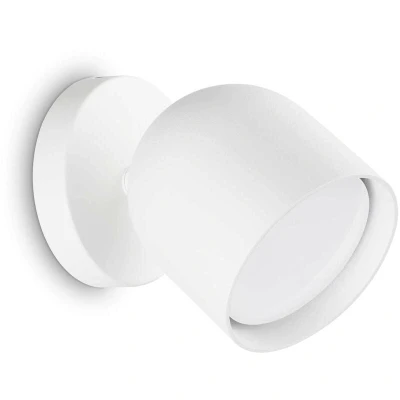 Image of Ideallux Ideal Lux wall light Dodo, white, 1 bulb, metal Ø 8.5 cm