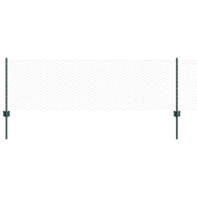 Image of vidaXL Fence Posts 5 pcs U Channel Green 120 cm Steel