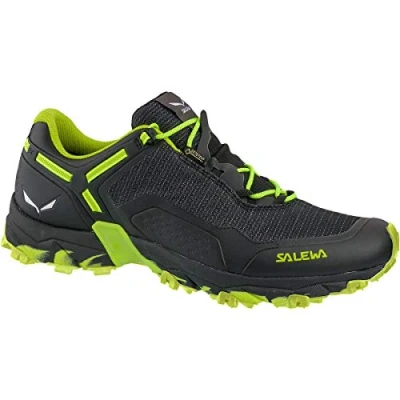 Image of Salewa Men&#039;s Ms Speed Beat Gore tex Trail Running Shoes, Black Out Fluo Yellow, 6.5 UK