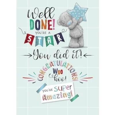 Image of Me To You Well Done You&#039;re A Star Did It Congratulations Greeting Card