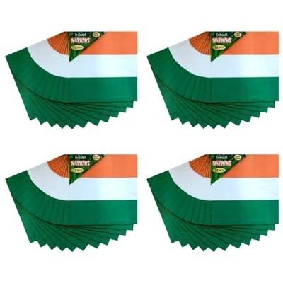 Image of Lizzy 12 x Irish Flag Napkins St Patricks Day Party Tableware Decorations Pack Ireland Themed Paper Serviette 3ply Napkin Saint Paddy&#039;s Theme Birthday Supplies (4)