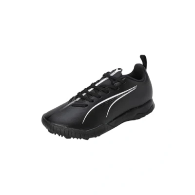Image of Puma Ultra 5 PLAY TT JR Unisex Astro turf trainers for kids, Size: 5, Black/white Synthetics