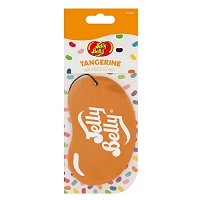 Image of 4 x Assorted Jelly Belly 2D Cardboard Car Air Freshener Set Cherry, Blueberry, Tangerine, Lemon
