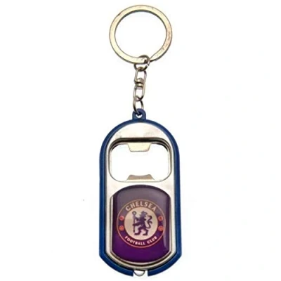 Image of Chelsea Torch Light Bottle Opener Keyring Multi Colour