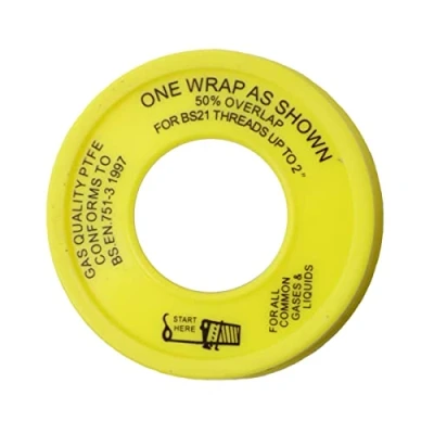 Image of (Pack of 5 Rolls) Gas PTFE Teflon Tape Pipe Thread Sealing 12mm x 5M for Gases &amp; Liquids