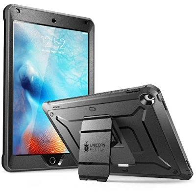 Image of SUPCASE iPad 9.7 Case 2018/2017, [Unicorn Beetle PRO Series] Full body Rugged Protective with Built in Screen Protector (Black/Black)
