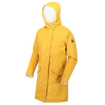 Image of Regatta Rimona Waterproof Breathable Taped Seams Insulated Lined Hooded Jacket Mustard Seed, 10