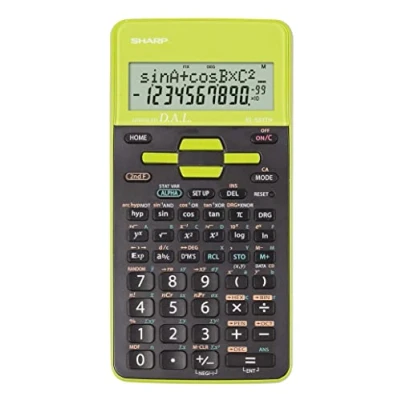 Image of Sharp EL 531 TH GR Scientific Calculator with D.A.L Input Battery Operated Green