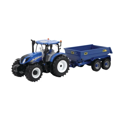 Image of Britains New Holland T6 + NC Tilt Dumper Trailer Set Toys