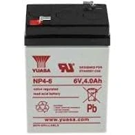 Image of Yuasa NP4 6RS Lead Acid Battery 6V, 4Ah