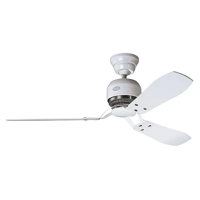 Image of HUNTER Fan Ceiling Industrie II 132 cm Indoor, and Wall control, White, 3 Reversible Blades White Maple Ideal for Summer or Winter, Model 24547