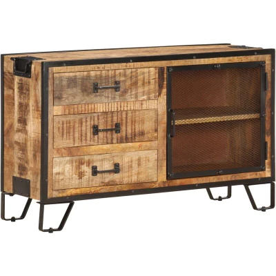 Image of vidaXL Sideboard 100x31x60 cm Solid Rough Mango Wood