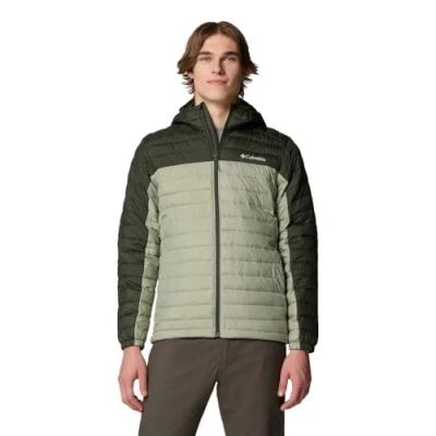 Image of Columbia Men&#039;s Silver Falls 2 Hooded Jacket, Puffer Safari/Greenscape, S