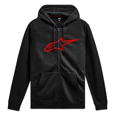 Image of Alpinestars Men&#039;s Ageless Zip Hoodie V3 Sweatshirt, Black/red, M