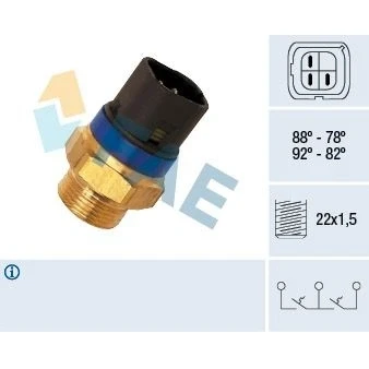Image of 4500754 Temperature Switch, radiator fan FAE 38110