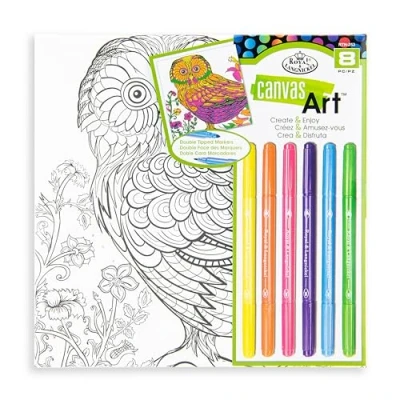 Image of Royal and Langnickel Canvas Art Markers Kit Owl