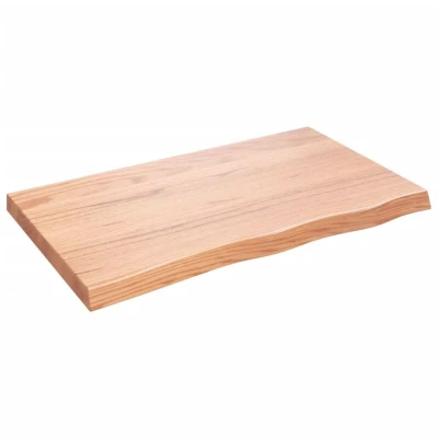 Image of vidaXL Wall Shelf Light Brown 100x60x(2 6) cm Treated Solid Wood Oak