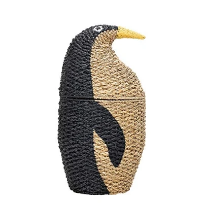 Image of Bloomingville Tazia Basket w/Lid Bankuan Grass Black
