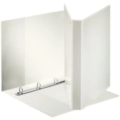 Image of ESSELTE Display binder in PP customizable (3 pockets) with rings 4.25 maxi size White 394752000