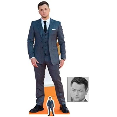 Image of Fan Pack Taron Egerton British Actor Lifesize and Mini Cardboard Standup Plus 20x25cm Star Photo