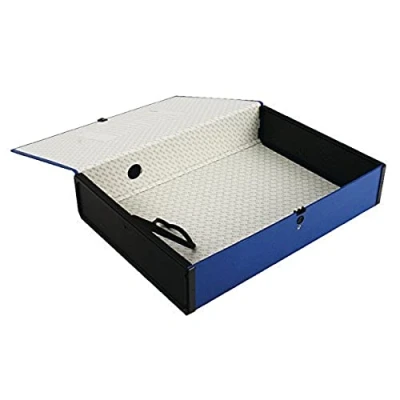 Image of Q Connect 75mm Box File Foolscap Blue (5 Pack)
