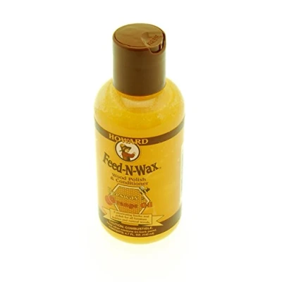 Image of Howard Feed N Wax Wood Polish &amp; Conditioner FW0004 Orange Oil, Beeswax 140ml (4.6oz)