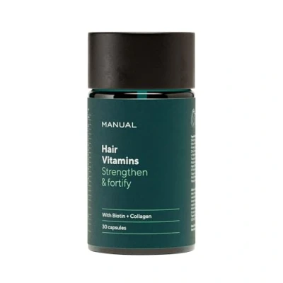 Image of Manual Hair Growth Vitamin Supplements (30 Capsules) for Thicker &amp; Healthier with Multiple Vitamins Including Biotin Collagen Loss Thinning Take 1 Daily Month Supply