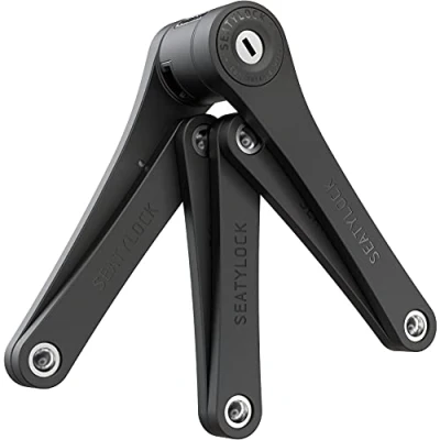 Image of FoldyLock Compact Folding Bike Lock Award Winning Patented High Security Cut Proof Bicycle Heavy Duty Anti Theft Smart Secure Guard with Key and Case for Bikes or Scooters 33.5&quot;