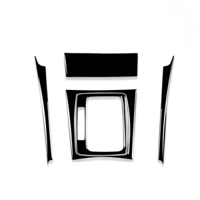 Image of Center Console Trim Decoration For Benz C Class W204 2007 2013 Car Styling Decorative Carbon Fiber Gear Central Control Panel Sticker Decal Cover(Black)