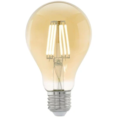 Image of EGLO LED E27 Bulb, Amber Vintage Light Bulb for Retro Lighting, 4 Watt (equivalent to 30 Watt), 320 Lumen, Warm White, 2200 Kelvin, Edison A75, Ø 7,5 cm (2.9&quot;)