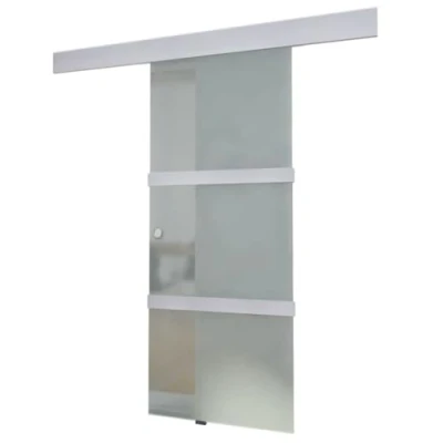 Image of vidaXL Sliding Door Aluminium and Glass Track System Gate Home Room Furniture
