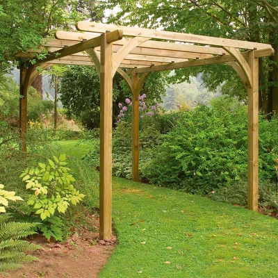 Image of Forest Ultima Wooden Garden Pergola 8&#039; x