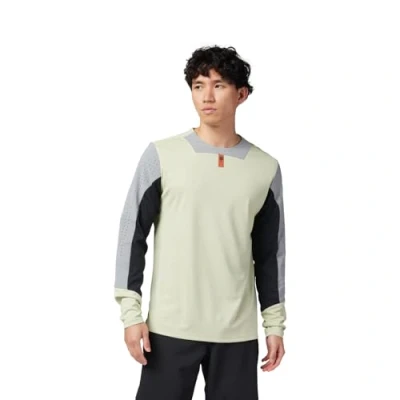 Image of Fox Racing Men&#039;s Defend Long Sleeve Jersey Shirt, Cactus, Medium