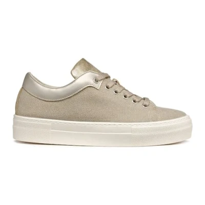 Image of Geox Women&#039;s D Claudin A Sneaker, Beige, 6 UK