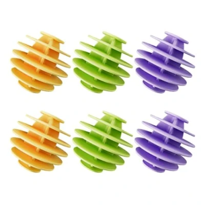 Image of Tumble Dryer Balls 6 Pc Green Laundry for Reusable Ball Silicone Clothes Will Come Out Soft Fluffy Fewer Wrinkles and Less Static Cling
