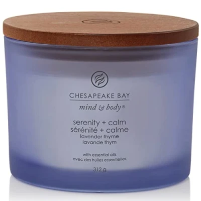 Image of Chesapeake Bay Candle Serenity + Calm 3 Wick Tumbler Aromatherapy Burn Time: Up to 24 Hours Mind &amp; Body Collection