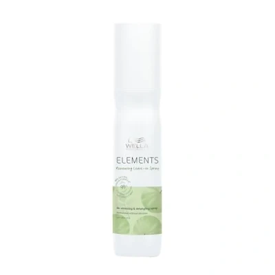 Image of Wella Professionals Elements Renewing Leave In Spray, Strenghtening Hair Spray For All Types, With Aloe Vera &amp; Vitamin E Dyed Hair, Protects Against Breakage Restores Shine, 150ml