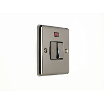 Image of EUROLITE Enhance Black Nickel Switched Fuse SPUR with NEON Light ENSWFN BNB
