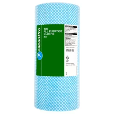 Image of CleanPro 100 All Purpose Cloths Blue 37cm x 27cm Case of 12